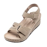 Womens Wedge Sandals Platform Sandal Causal Peep Toe Shoes Classic Fit Sandals