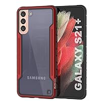 Punkcase Galaxy S21 Plus Case [Armor Stealth Series] Protective Military Grade Multilayer Cover W/Aluminum Frame [Clear Back] Ultimate Drop Protection for Your S21 Plus 5G (6.7