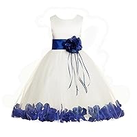 ekidsbridal Rose Petals Ivory Flower Girl Dress Birthday Girl Dresses Reception Dress 007ss