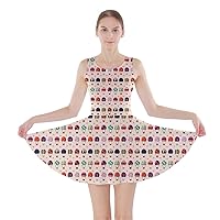 CowCow Womens Sleeveless Dress Retro Pop Art Funny Pattern Comfy Dress, XS-5XL