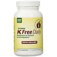 Multivitamin - No Vitamin K - Safe for People on Blood Thinners - 60 Vegetable Capsules (Two Months Supply)