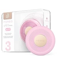 UFO 3 mini - LED Face Mask Infuser - Deep Moisturizer - Red Light Therapy - 5 in 1 Facial Skin Care - Anti Aging LED Light Therapy - Cryotherapy - Face Massager - Collagen Boosting - Pearl Pink