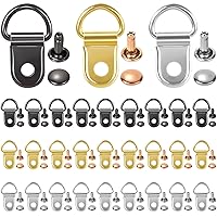 HINZIC 30 Sets Shoe Boot Lace Hooks Silver Black Gold Alloy Buckle Replacement Fitting with Rivets