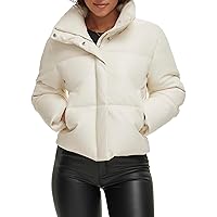 Levi's Women's Vegan Leather Quilted Shorty Puffer