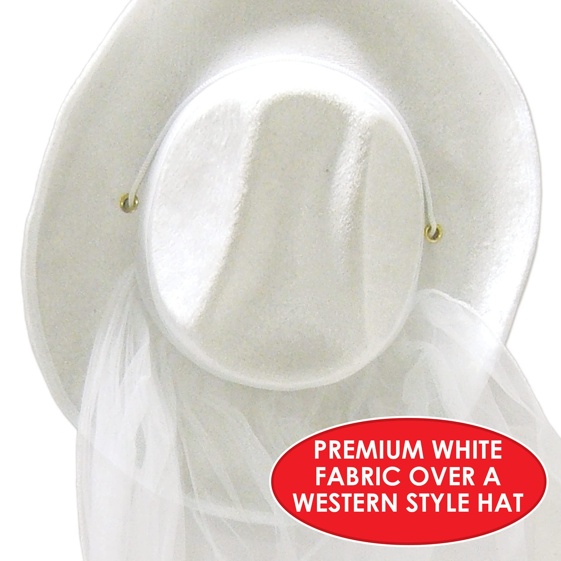 Beistle Western Bride’s Cowboy Hat & Veil