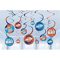 Nerf Hanging Swirl Decorations | Assorted Designs | 12 Pcs