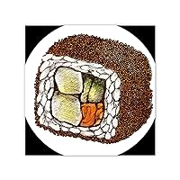Sushi Japanese Food Picture Canvas Posters Wall Art for Entryway Decor Decorative Bread Lovers Bar Restaurant Cafe Pub Canvas Wall Art Quotes for Dorm Room Dinning Room Wall Decoration 12x12 Inch