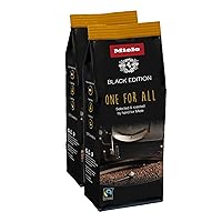Miele Black Edition One For All Hand-Selected & Hand-Roasted Whole Coffee Beans - USDA Organic, Fair Trade Certified - 8.8 oz (250g), 2 Pack