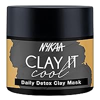 Nykaa Naturals Clay It Cool Clay Mask, Daily Detox, 3.5 oz - Clay Face Mask for Pore Reduction - Exfoliates Dead Skin Cells - Brightening Face Mask