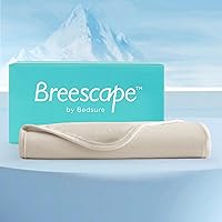 Bedsure Breescape Cooling Blanket Queen Size for Hot Sleepers - Summer Lightweight Cool Blanket, Breathable Blanket with Rayon Derived from Bamboo, Cold Blankets for Night Sweats, 90×90 Inches, Beige