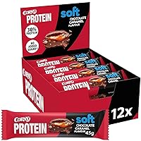 Protein Bar Corny Soft Chocolate-Caramel Flavour, 30% Protein, Protein Bar without Added Sugar, Storage Box 12 x 45 g