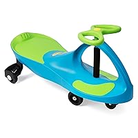 Aqua Blue/Lime Green Plasma Car Ride On (PC035)