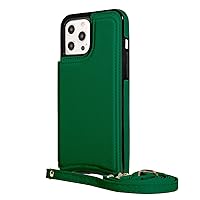 Case for iPhone 13 Pro Max/13 Pro, Premium PU Leather with Card Holder Kickstand Camera Protection Waterproof Protective Back Cover,Green,13pro max 6.7