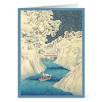 The Metropolitan Museum of Art Hiroshige Christmas Cards Holiday Cards Merry Christmas Cards Boxed Christmas Cards Greeting Cards, Inside: Season's Greetings, Box 15 with Envelopes