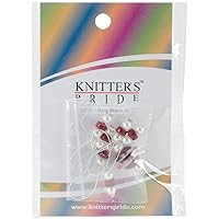 Knitter's Pride KP800185 Zooni Stitch Markers with Colored Beads (7 Pack), Amaryllis