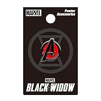 Marvel Black Widow Logo Color Pewter Enamel Pin