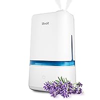 LEVOIT 4L Humidifiers for Bedroom Large Room & Essential Oil Diffuser, Quiet Cool Mist for Home, Baby and Plants, Last up to 40Hours, Dual 360° Rotation Nozzles, Handle Design, Auto Shut Off, Blue