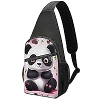 Chest Bag Sling Bag for Men Women Panda Star Sport Sling Backpack Lightweight Shoulder Bag for Travel