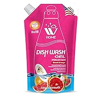 Home Liquid Dish Soap Refills, Ultra Grease Fighting Power with Blood Orange Extracts, Dish Soap, 400ml