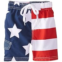 Boys' American Flag Swim Trunk