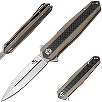 Snake Eye Extreme Collection Heavy Duty 2 Tone Durable Folding Knife - Smooth One Hand Opening Ball Bearing Pivot (1209)