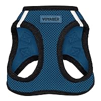 Voyager Step-In Air Dog Harness - All Weather Mesh Step in Vest Harness for Small and Medium Dogs by Best Pet Supplies - Blue Base, S