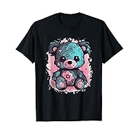 Pastel Goth Creepy Teddy Bear Menhera Anime Stuffed Toy T-Shirt