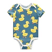 Baby Boy Girl Bodysuits Short Sleeve Unisex Newborn Outfit Clothes Jumpsuit Bodysuit for Babies 0-24 Months