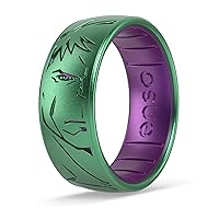 Enso Rings Marvel Dualtone Silicone Ring - Breathable and Safe Design - The Hulk, Captain America, and Iron Man