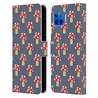Head Case Designs Officially Licensed Haroulita Mushroom Patterns 2 Leather Book Wallet Case Cover Compatible with Motorola One 5G