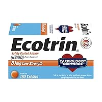 Ecotrin Safety Coated Aspirin Pain Reliever Tablets, Low Strength, NSAID 81mg, 150 ct (Pack of 1)