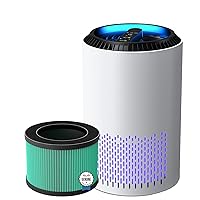 Air Purifiers(White) for Home with Two H13 HEPA Air Filter-Pet Dander Version(One Basic Version & One Basic Version) For Smoke Pollen Dander Hair Smell In Bedroom Office Living Room and Kitchen