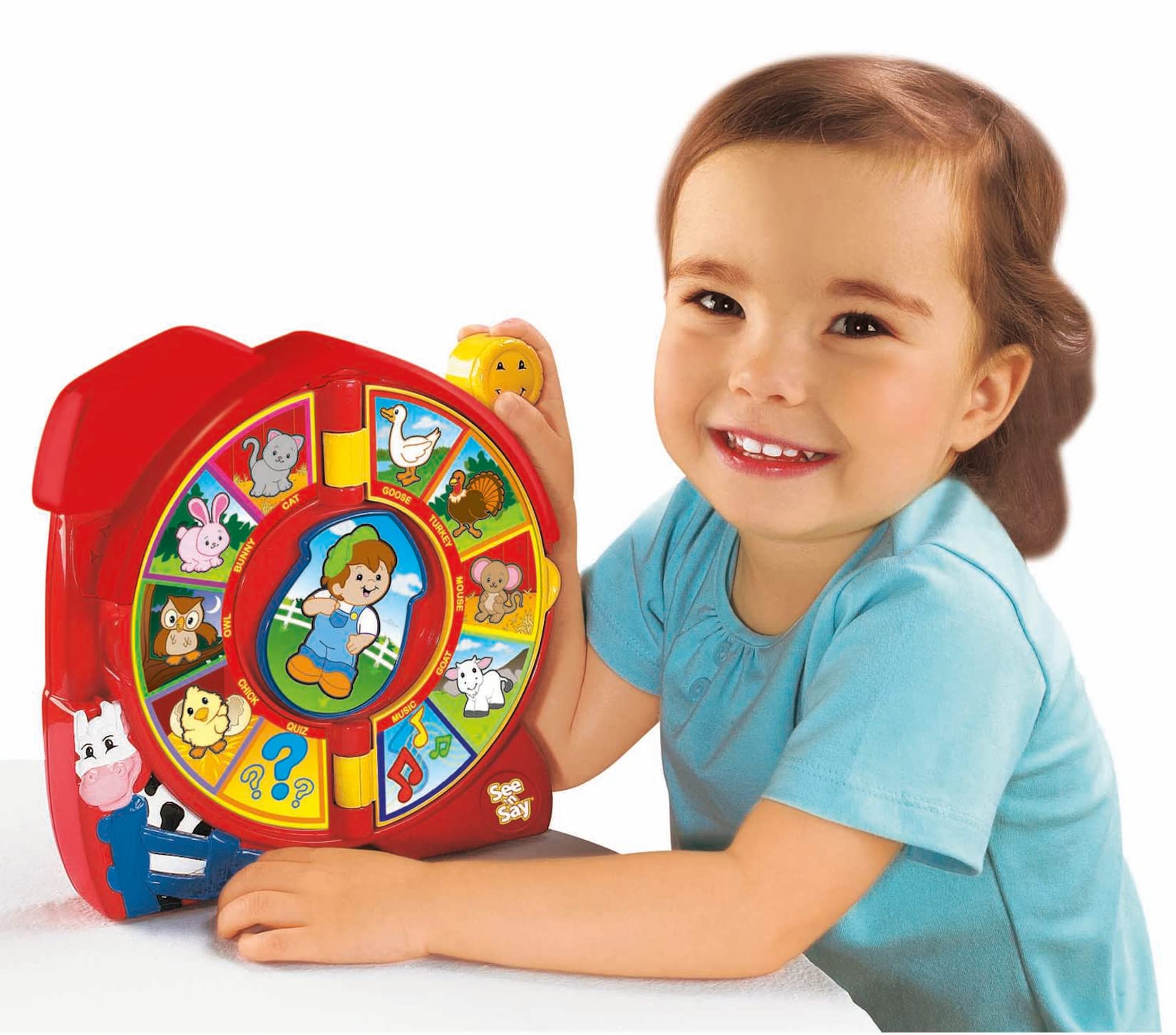 Fisher-Price Little People Toddler Learning Toy, See 'n Say The Farmer Says, Interactive-Game with Music Sounds and Phrases Ages 18+ Months