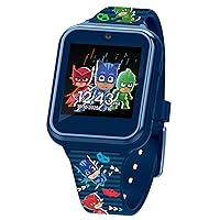Accutime Kids Hasbro PJ Masks Black Educational Learning Smart Watch Toy with Multicolor Graphic Strap for Boys, Girls, Toddlers - Selfie Cam, Learning Games, Alarm, Calculator (Model: PJM4178AZ)