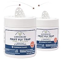 Wondercide - Fruit Fly Trap for Kitchen, Home, and Indoor Areas - Fruit Fly Killer - Pet and People Safe - Made in USA & Plant Based - 5.4 oz - 2 Pack