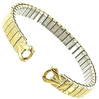 Speidel Gold C-Ring Stainless Steel Expansion Ladies Set of Two Watch Band 724/32