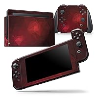 Compatible with Nintendo Switch Joy-Con Only - Skin Decal Protective Scratch-Resistant Removable Vinyl Wrap Cover - Varying Shades of Red Geometric Shapes