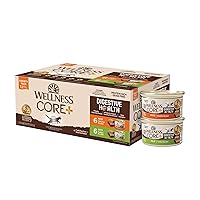 Wellness CORE+ Digestive Health Chicken & Turkey Pate Variety Pack Wet Cat Food, 3 Ounce Can (Pack of 12)