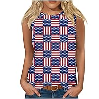 Funny American Flag Tank Tops Women 4th of July Patriotic Tee Vest Summer Independence Day Gift Sleeveless Shirts