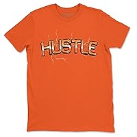 Electric Hustle 1 Electro Orange Design Printed Sneaker Matching Shirt