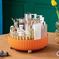 Makeup Organizer, 360 Degree Rotating Perfume Organizer, 10 Inches Large Capacity Lazy Susan Cosmetic Desk Storage Tray Lotions Display Case for Bathroom Counter or Vanity