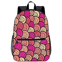 Mermaid Dragon Scales 17 Inch Laptop Backpack Large Capacity Daypack Travel Shoulder Bag for Men&Women