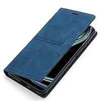Wallet Case Compatible with Motorola G32, Flip Cover Card Holder Magnetic Folio Case Kickstand for Moto G32 (Blue)