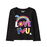 The Children's Place baby girls Love You Long Sleeve Graphic T Shirt