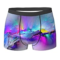 Gold Sequin Sparkle Ultimate Comfort Men's Boxer Briefs â€“ Stretch Cotton Underwear for Daily Wear and Sports