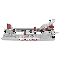 Best Gun Vise with Secure Adjustable Cradle, Storage Compartments for Cleaning, Gunsmithing and Firearm Maintenance, Red/Grey