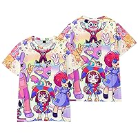 The Amazing Digital Circus Half Sleeved Clothing Joker Cartoon Adult and Children's Casual Short Sleeved