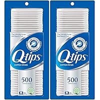 Q-tips Cotton Swabs For Beauty Care Original Cotton Swab Made With 100% Cotton 500 Count (Pack of 2)