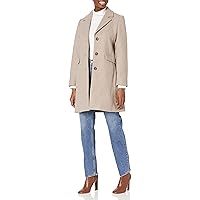 Laundry by Shelli Segal Women's Faux Wool Coat with Notch Collar