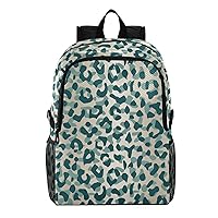 ALAZA Green Leopard Abstract Geometric Hiking Backpack Packable Lightweight Waterproof Dayback Foldable Shoulder Bag for Men Women Travel Camping Sports Outdoor